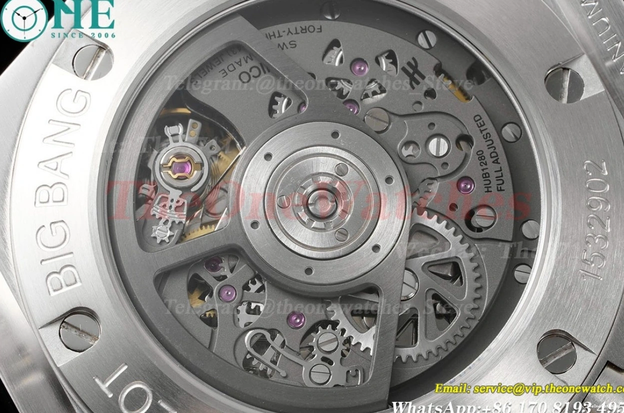 Diams Titanium Big Bang 44mm SS Diams Bezel BBF A1280 Rubber Unico 0421